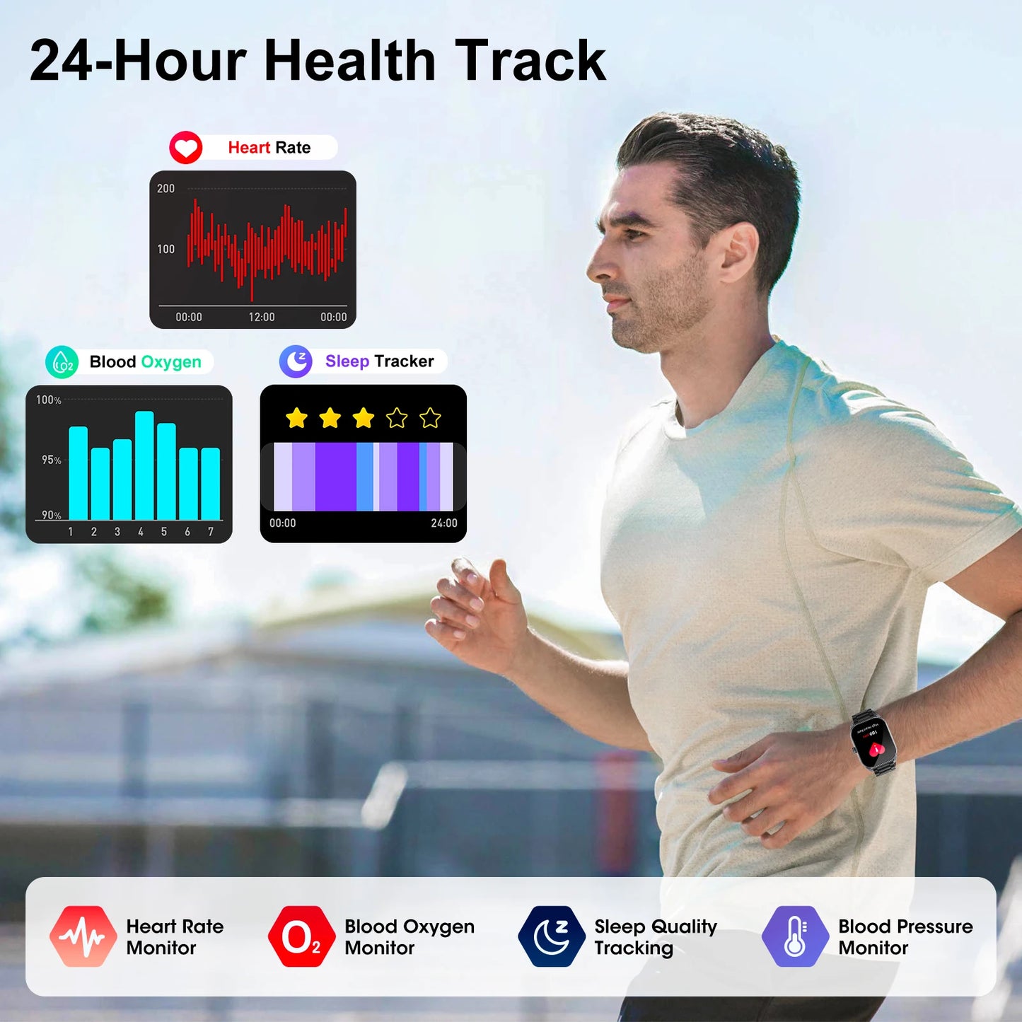 Karchilor Curve: reloj inteligente con llamadas Bluetooth y seguimiento de actividad física
